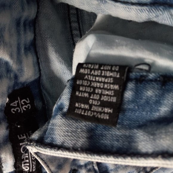 Southpole Distressed Acid Washed Denim Jeans size 36 X 32 (T-330) - Picture 15 of 16